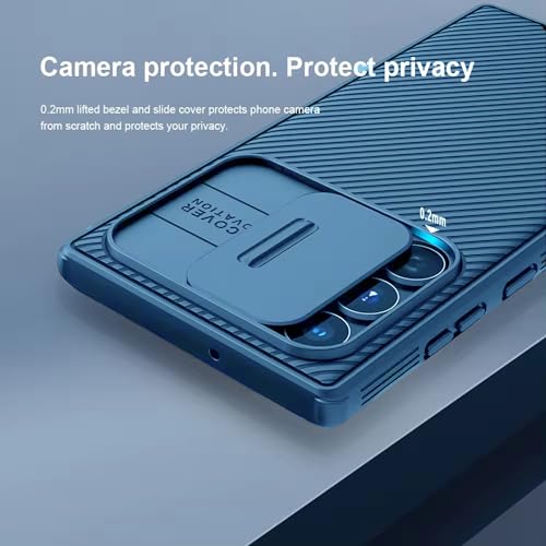 Image of iFAST Premium Back Cover Case Compatible with Galaxy S24 Ultra Soft Shokproof TPU and Hard Polycarbonate (PC) (Slider | Blue)