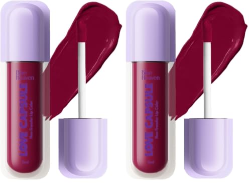 Image of Blue Heaven Love Capsule Non Transfer Lip Colour | Intense Color Payoff | Long Lasting | One Swipe Formula | Liquid lipstick Waterproof & Smudge Proof | Blush Pink, 5ml (Pack of 2)