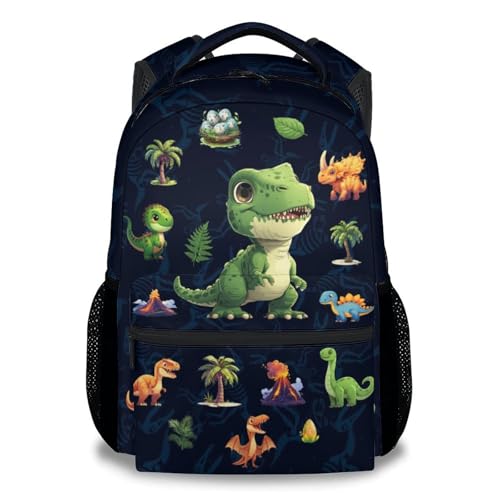 KNOWPHST Dinosaur Backpack - Boys Backpacks 17 Inch Large Capacity Kids Dinosaur Bookbag with Adjustable Straps