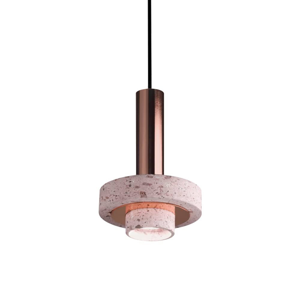 Luminaire pour restaurant et cuisine suspendu en terrazzo rose au design vintage