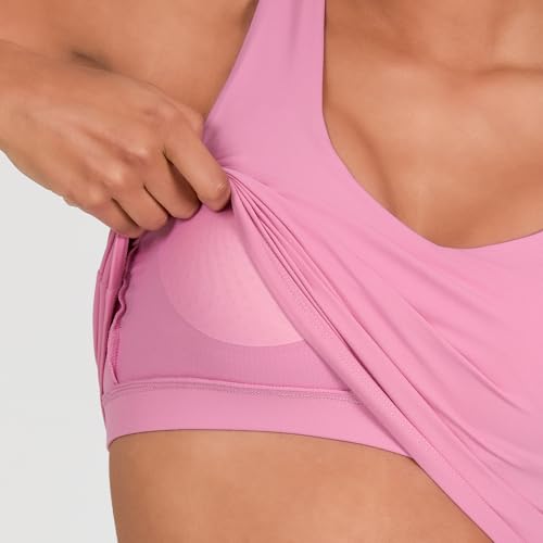 Image of YITTY Active Sports Bra Tank, Tank Top for Women with Built-in Bra, Racerback, Removable Cups, Low-Impact Yoga and Gym
