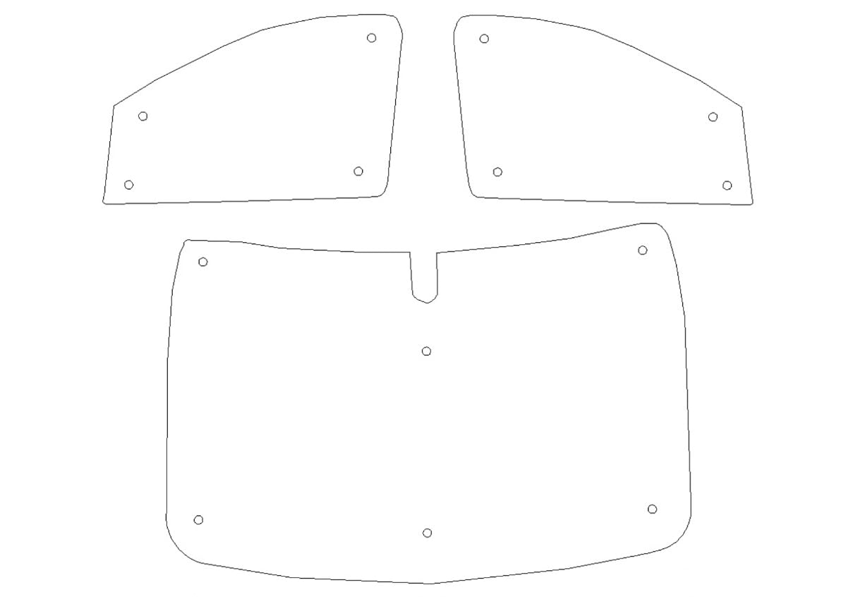 Covprotec Lot de stores Thermiques Avant compatibles/de Remplacement pour Peugeot Expert Teepee (2007–2016), Couleur arrière Bleu