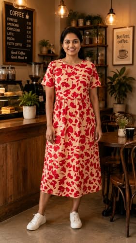 Image of Maternity Feeding Maxi Dress with Pockets, Green Butterfly Print, Zipless Long Pregnancy Gown, Pre & Post Maternity Wear Ankle Length