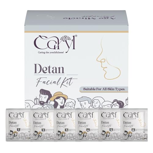 Image of Caryl Insta-Glo & Detan Facial Kit Combo For Exfoliates, Minimizes Pores, Remove Tan & Dark Spot, Brightening Skin & Even Tone With Glycolic Acid, Licorice|All Skin Types 30g (Pack of 2 + 10 Wipes)