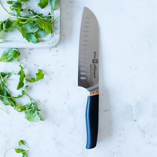 Miniatura 3 de Bra Efficient Cuchillo Santoku, Acero Inoxidable, Gris, 3x4x30 Cm