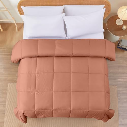 Image of Modern Threads Down Alternative Reversible Comforter Orange Rust /Beige Queen