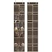 24 Pockets - SimpleHouseware 2-Pack 12 Six-Inch Large Mesh Pocket Over Door Hanging Shoe Organizer, Brown (58'' x 12.5'')