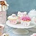 400 Pcs Pink Bow Cupcake Liners Coquette Bow Cupcake Wrappers Baking Cups Baking Standard Liners Holders for Baby Shower Wedding Bachelorette Bridal Showers Birthday Party Decoration