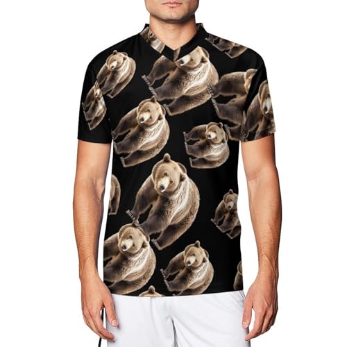 Camiseta de fútbol para hombre Brown Bear de aficionados para entrenar y partidos de fin de semana