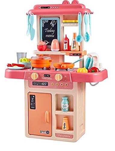 Image of Kids Kitchen Playset, & Sounds, Play Sink Suitcase Shape Kitchen Hand Bag Accessories Set for 4 Year Old Girls