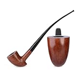 27,5 cm Pipa da tabacco lunga Churchwarden in legno, per filtro 9 mm, regalo con sacchetto in velluto, solo per uso tabacco