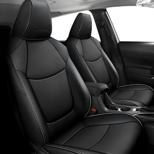 TTX LIGHTING Custom Fit Seat Covers for Toyota Sienna 2021-2025 LE and XLE 8-Passenger Leather Car Seat Cover Full Coverage Set Spill & Stain Proof Black