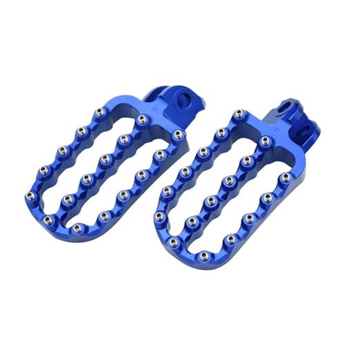 Repose-pieds de motos bleu anti-glisse pour piloter votre 701 Enduro sans glisser