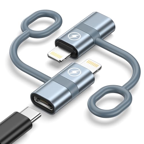 Bimker USB C auf Lightning Adapter(2 Stück) Adapter USB C auf Lightning für iPhone 14 13 12 11 Pro Max iPad Pro/Air 5/Mini 6 iPod PD Schnelles Laden Usbc Lightning Adapter Nicht für Audio/OTG