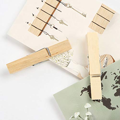 (Pack of 128) JABINCO 3.5cm Mini Wooden clothespins