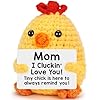 Funny chicken mom gifts for mothers day birthday easter i love you gifts for mother bonus new mom stepmom handmade crochet animals chicken best present for mama mother in law present from daughter son  urban country home decor