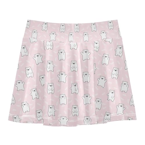 Skorts Skirts for Girls Tennis Skirt with Pockets Polar Bear Athletic Golf Workout Shorts XS3