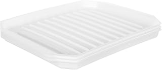 Ciieeo 3Pcs Microwave Bacon Baking Rack Compact Nonstick Bacon Cooker for Preparation Versatile Baking Pan for Bacon Vegetables and More Dishwasher Safe