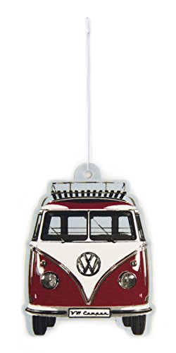BRISA VW Collection - Volkswagen Luft-Erfrischer-Duft-Spender fürs Auto im T1 Bulli Bus Motiv Einzelpack (Bus Front/Vanille/Rot)