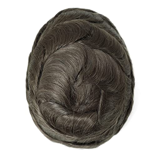 HAIR NATURE Peças de cabelo humano peruca masculina, perucas reais para sistemas de cabelo masculino