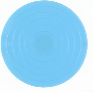 Filteilect Soporte giratorio para decoración de tartas, placa giratoria de 360 grados, herramienta de repostería, base antideslizante de ABS con marcas de escala para hornear profesional en casa (azul