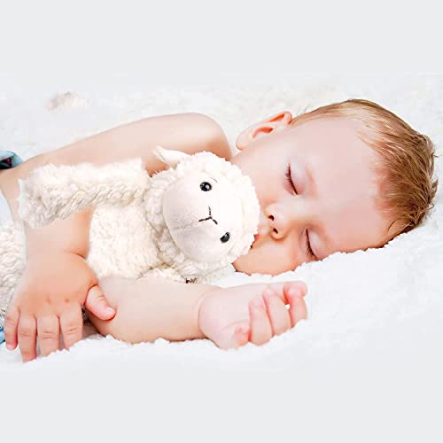 LotFancy Schaf Kuscheltier Lamm Plüschtier 30cm, Flauschige Lämmchen Stofftier, Geschenke für Kinder, Mädchen