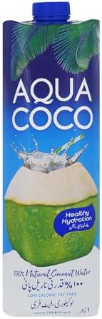 Aqua Coco 100% Natural Coconut Water, Healthy Hydration, 1L