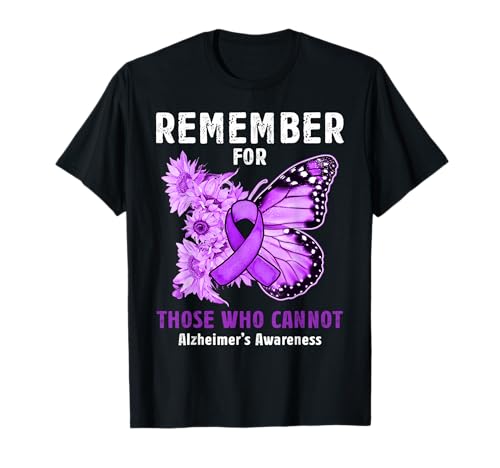 Recuerde para aquellos que no pueden Alzheimer Concientización Demencia Camiseta