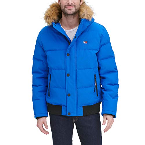 Image of Tommy Hilfiger Men's Arctic Cloth Quilted Snorkel Bomber Jacket (Standard and Big & Tall)