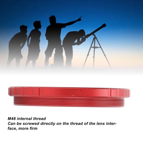 Image of Telescope Dust, M48 X 0.75 Aluminum Alloy Telescope Lens Dust Cover, Threaded Eyepiece Dust Cover Accessories for Astronomical Telescope Eyepiece