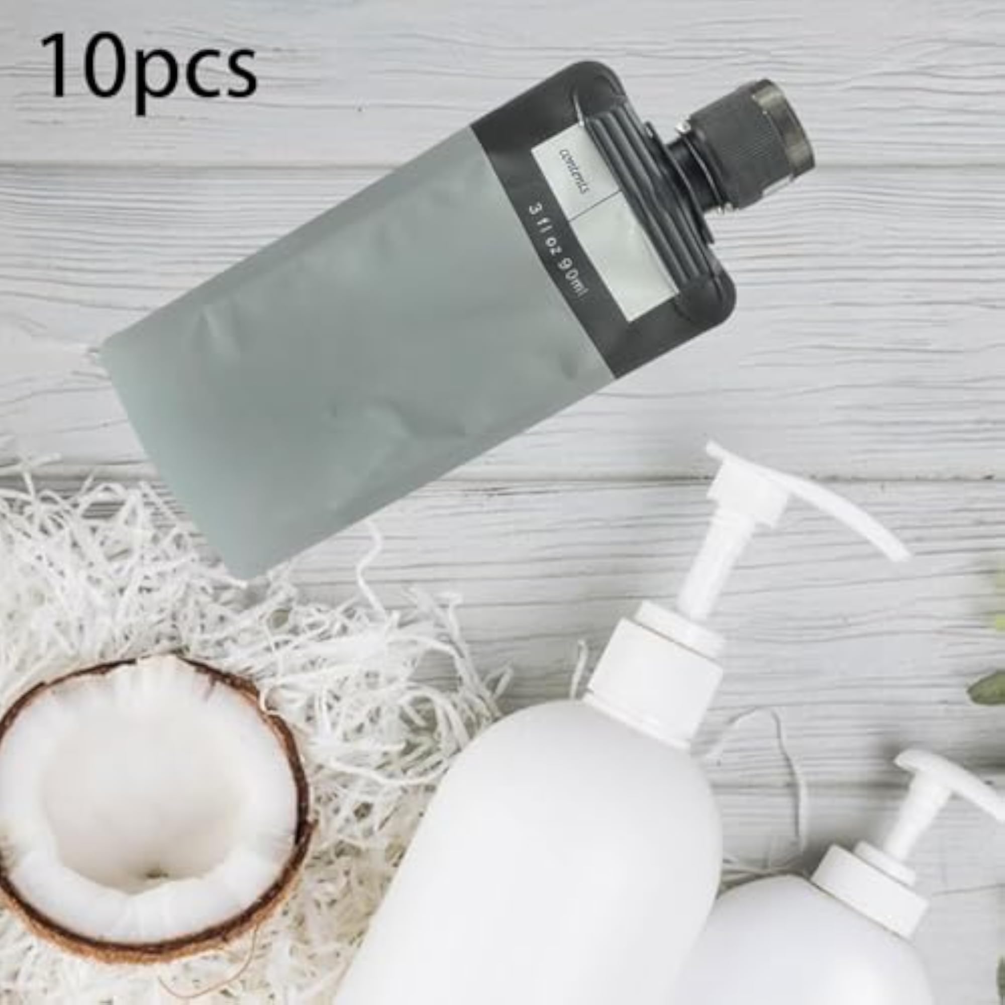 10 Pieces Travel Pouches for Toiletries, 3 oz