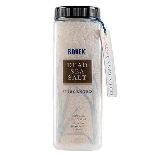 SaltWorks Bokek Dead Sea Bath Salt, Unscented, 32 Ounce Jar