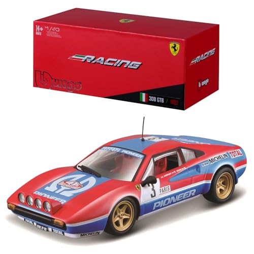 Image of Bburago B18-36304 308GTB 1:43 Ferrari Racing 308 GTB 1982, Red #3
