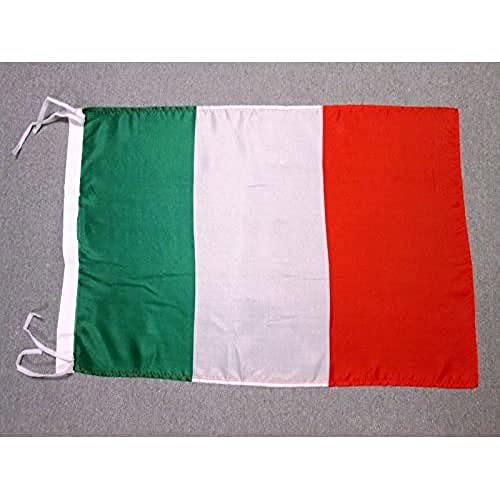 AZ FLAG - Drapeau Italie - 45x30 cm - Pavillon Italien Polyester Léger Avec Deux Cordelettes - 20g