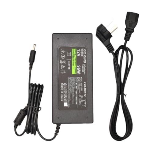 Câble 12V 8A monofilaire et adaptateur secteur 96W avec voyant pour moniteur