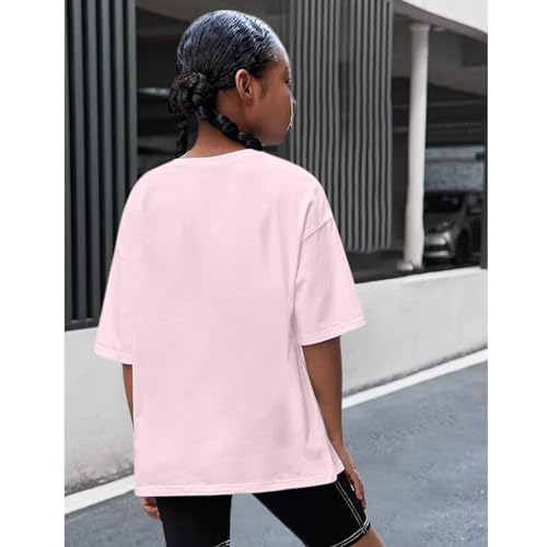 Image of Flower Girl Shirt Graphic Tees Cute Preppy Shirts Kids Letter Print T Shirt Fun Summer Cotton Youth Soft Tops