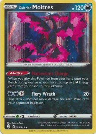 Pokemon Single Card GALARIAN MOLTRES 093/203 Holo EVOLVING SKIES: Buy  Online at Best Price in UAE
