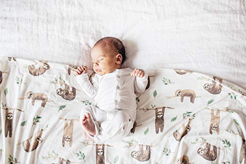 Image of Copper Pearl Swaddle Blankets for Newborns | Soft Stretchy Receiving Blankets for Boys and Girls | Large 46 x 46 Inch Baby Blankets | Lightweight and Breathable Swaddles | Noah