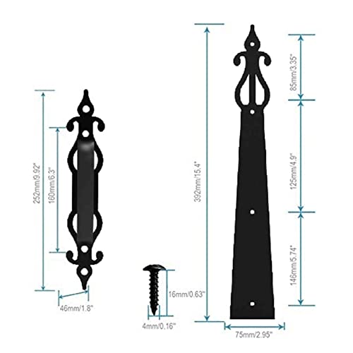 Charnière porte de garage décorative en acier Fancy de qualité supérieure