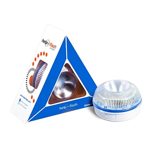 HELP FLASH SMART 1 Smart Luz de Emergencia Autónoma Señal V16 de Preseñalización de Peligro, Homologada, Autorizada por la DGT, Color Amarillo