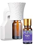 Plug-in Oil Diffuser with Essential Oil (Night, 0.33 fl.oz), Aromatherapy Air freshener Kit for...
