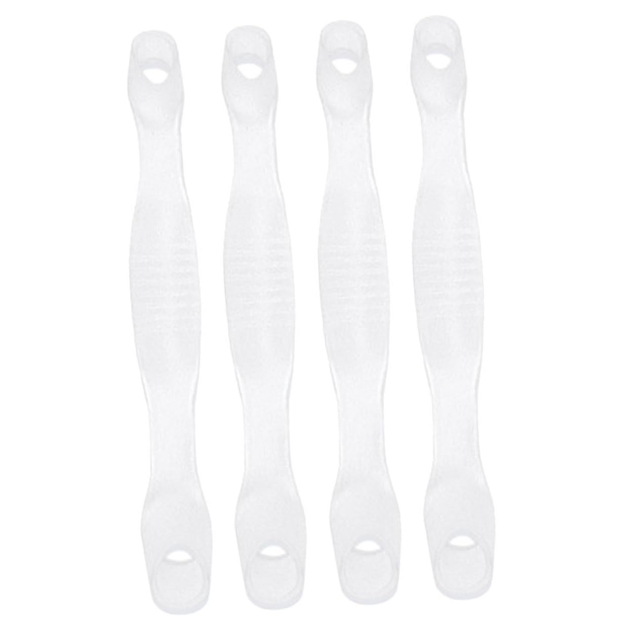 SHERCHPRY 4Pcs Comfortable Separators for Women and Men Tool Transparent Splitters for Bunion Relief Separating Straps Foot Care Accessories