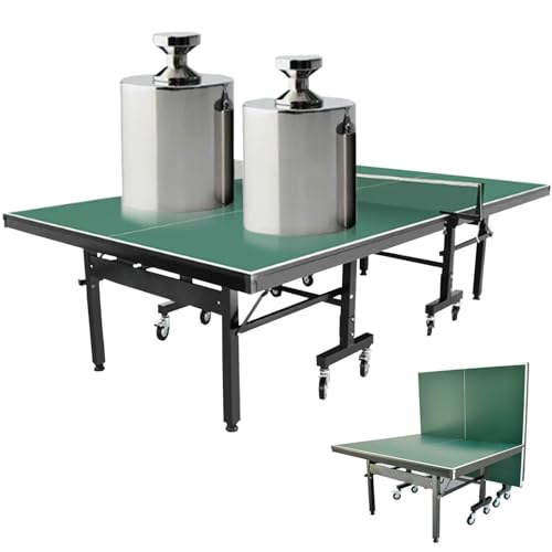 Pingpong-Tisch, 9 Fuß professioneller Tischtennistisch für drinnen und draußen, zusammenklappbarer, platzsparender Pingpong-Tisch, tragbarer, einfach und schnell zu installierender Spieltisc