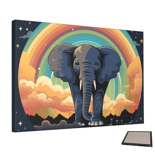 Toile éléphant mignon pour créer un salon cocooning et relaxant