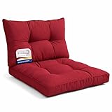 Beautissu Set Cojines Sofa Exterior Jardin Asiento 50x50 cm y Respaldo 50x40 cm Rojo – Cómodo Cojin Exterior para Silla Lounge y Acolchado Ratán, Muebles Jardín Sillones – xLuna