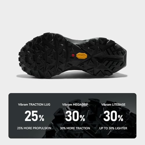 Image of Fuga EX330 Men's Trail Running Shoes, Comfortable Ultra-Long Distance Trail Running Shoes with High-Rebound and Cushion, Lightweight Breathable Non Slip Mountain Trail Shoes for Diverse Terrain