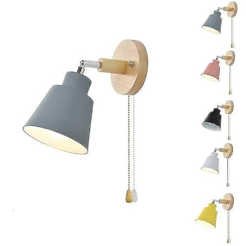 Joyhappst Image Color Bjxy Bedside Night Light Nordic Wooden Wall Lamp Bedside Wall Lamp Bedroom Corridor With Zipper