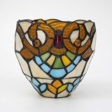 HJRegaFimu Wymiana abażuru 15 cm retro barokowa lampa witrażowa kreatywność wystrój domu abażury akcesoria pasują do lampy wiszącej lampy sufitowe ścienne lampy podłogowe