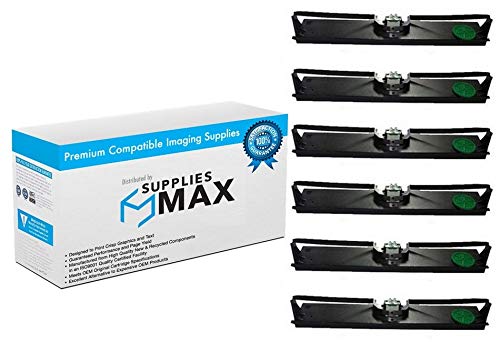 SuppliesMAX Compatible Replacement for Wincor Nixdorf ND-4915 Black Printer Ribbons (6/PK) (N-4915-BL)