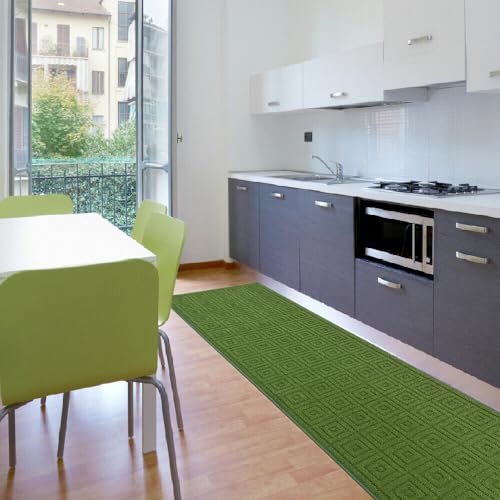 Tapis de cuisine vert EVITA 50x80 cm lavable et absorbant - 3